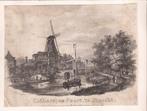 Utrecht Catharijne Poort  Litho P.J. Lutgers met molen 1835, Ophalen of Verzenden