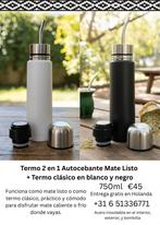 Termo Mate listo con Bombilla de acero inoxidable, Ophalen of Verzenden, Nieuw