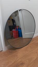 Grote ronde spiegel (90cm) met elegante zwarte lijst, Huis en Inrichting, Woonaccessoires | Spiegels, Ophalen, Rond, Zo goed als nieuw