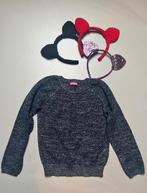 Le Big glittertrui + accesoires maat 122/128, Kinderen en Baby's, Kinderkleding | Maat 122, Meisje, Trui of Vest, Ophalen of Verzenden