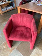 Leolux stoelen, 6 stuks, rood, alcantara, Ophalen, Gebruikt, 75 tot 100 cm