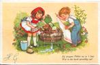 KINDEREN wassen hond in teil met rijmpje uit 1965, Verzamelen, Ansichtkaarten | Themakaarten, Verzenden, 1960 tot 1980, Gelopen
