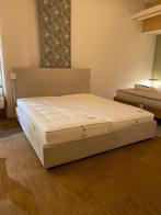 Showmodel Ethnicraft bedombouw Revive gestoffeerd 180x200, Ophalen, Van Binnen, Beige, Scandinavisch