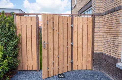 Schuttingdeur/tuinpoort/schutting poort MONTAGE/BEZORGING, Tuin en Terras, Tuinpoorten, Nieuw, Draaipoort, Hout, 150 tot 200 cm