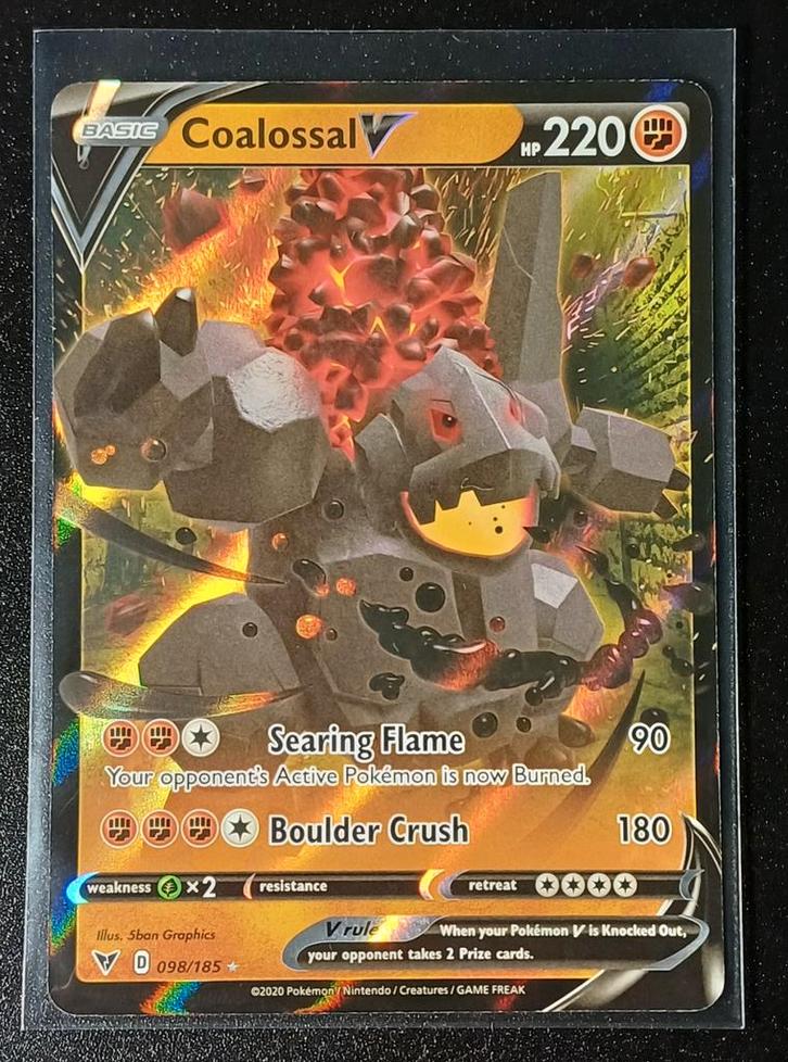 Coalossal V - Vivid Voltage 098/185, Hobby en Vrije tijd, Verzamelkaartspellen | Pokémon, Zo goed als nieuw, Losse kaart, Foil