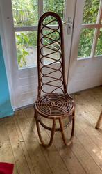 Vintage rotan stoel Rohé Noordwolde, Huis en Inrichting, Ophalen, Zo goed als nieuw, Bruin, Eén