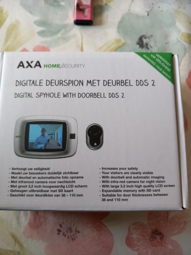 AXA Digitale Deurspion met Deurbel DDS 2, Huis en Inrichting, Deurbellen, Nieuw, Draadloos, Ingebouwde camera, Ophalen of Verzenden