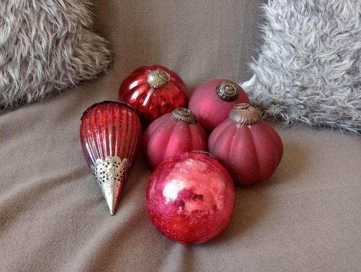 Partij decoratieve vintage glazen bollen, Huis en Inrichting, Woonaccessoires | Overige, Nieuw, Ophalen of Verzenden