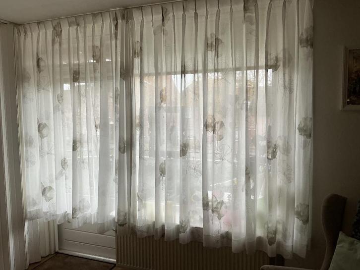 Inbetweens gebroken wit met patroon, Huis en Inrichting, Stoffering | Gordijnen en Lamellen, Nieuw, 150 tot 200 cm, 150 tot 200 cm