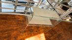 Glazen bijzet tafel 80x80x35 cm, Huis en Inrichting, Bureaus, Gebruikt, Ophalen