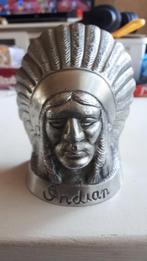 Vintage Indian Chief Hoofd Aluminium voor de verzamelaar, Ophalen, Zo goed als nieuw