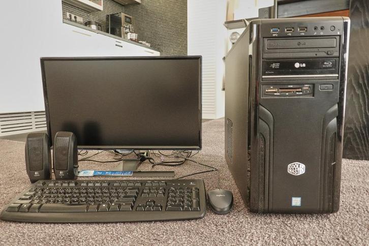 PC Intel Core i7 6700K compleet met monitor, Computers en Software, Desktop Pc's, Gebruikt, 4 Ghz of meer, HDD, SSD, 16 GB, Met videokaart