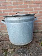 Authentieke Zinken Inmaakpan met Deksel - Groot Formaat, Ophalen