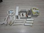 Nintendo Wii+controllers+spellen, Spelcomputers en Games, Spelcomputers | Nintendo Wii, Ophalen of Verzenden, Refurbished, Met 3 controllers of meer