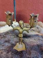Antieke Messing Kandelaar Figuur | Oriëntaals, Ophalen of Verzenden, Koper of Brons