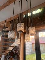 Vintage Cascade Hanglamp, Huis en Inrichting, Lampen | Hanglampen, Ophalen of Verzenden, Gebruikt, Glas, 50 tot 75 cm