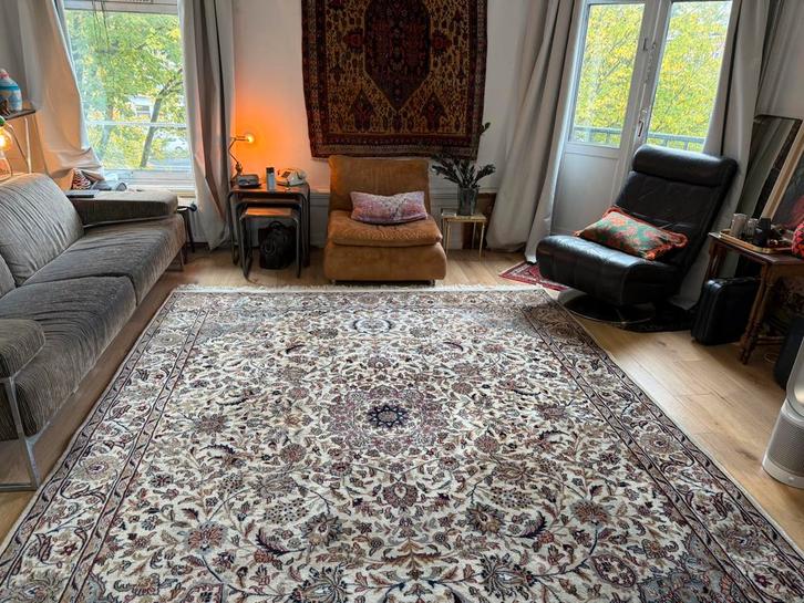 Handgeknoopt vintage perzisch Nain tapijt  300  x 250 cm, Huis en Inrichting, Stoffering | Tapijten en Kleden, Zo goed als nieuw