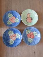 4 porseleinen handgeschilderde diepe borden / pastaborden, Verzenden, Zo goed als nieuw, Bord(en), Overige stijlen