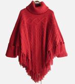 Mooie Part Two poncho in rode wol, mt Medium, Kleding | Dames, Truien en Vesten, Part Two, Verzenden, Zo goed als nieuw, Rood