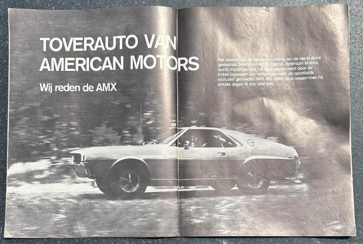 AMC AMX ( American Motors Javelin ) in Autovisie 1968, Boeken, Auto's | Folders en Tijdschriften, Gelezen, Overige merken, Ophalen of Verzenden