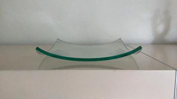 Leonardo glazen design schaal 27x27cm., type Linea beschikbaar voor biedingen