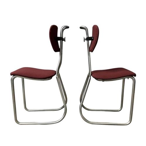 W.H. Gispen, Holland, Original Pre War Typing Chairs, Huis en Inrichting, Bureaustoelen, Gebruikt, Bureaustoel, Rood, Ophalen