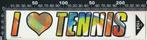 Sticker: Tennis - I love (1), Ophalen of Verzenden, Zo goed als nieuw, Sport