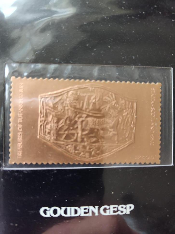 Postzegelset “Toetanchamon” – 23-k goud (Staffa, 1981), Postzegels en Munten, Postzegels | Thematische zegels, Postfris, Overige thema's