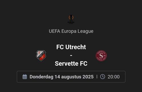 KAARTJES FC UTRECHT- SERVETTE FC!, Tickets en Kaartjes, Kortingen en Cadeaubonnen, Twee personen, Overige typen, Overige soorten