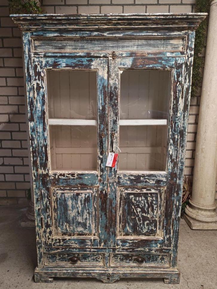 Teak Kast India / Ibiza / Boho, Huis en Inrichting, Kasten | Vitrinekasten, Zo goed als nieuw, 150 tot 200 cm, 25 tot 50 cm, Met lade(s)