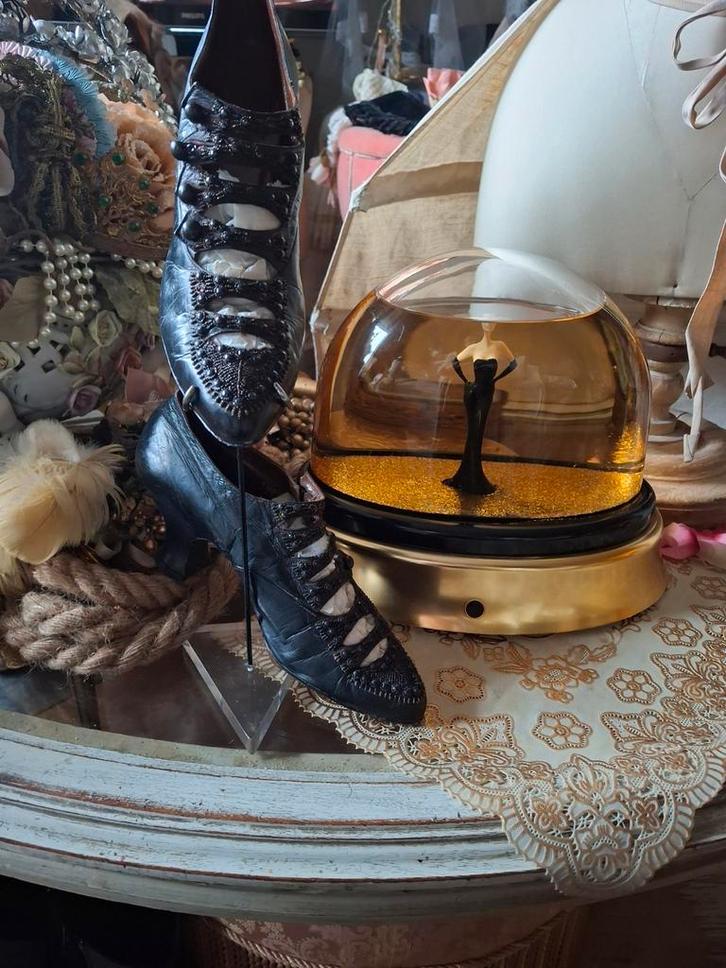 Antieke zwarte schoenentjes., Antiek en Kunst, Curiosa en Brocante, Ophalen of Verzenden