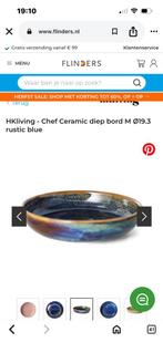 HKliving Chef Ceramic diep bord M Ø19.3 rustic blue, Huis en Inrichting, Keuken | Servies, Ophalen of Verzenden, Nieuw