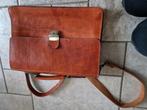 mooie leren conjackleur aktetas, Sieraden, Tassen en Uiterlijk, Tassen | Schooltassen, Ophalen, Gebruikt, Bruin, Aktetas of Boekentas