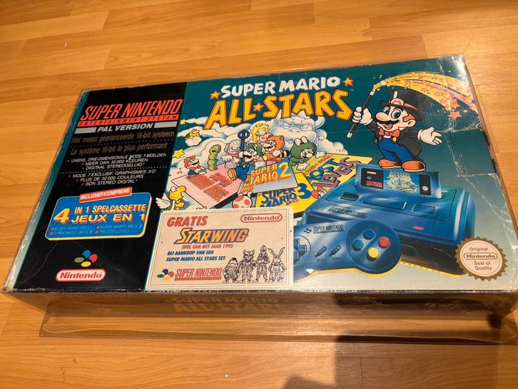 Snes Super Mario All-Stars pack & Bonus Starwing, Spelcomputers en Games, Spelcomputers | Nintendo Super NES, Zo goed als nieuw