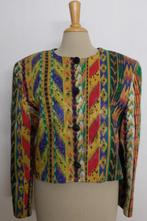 Folklore/vintage fleurig print jasje! L, Kleding | Dames, Verzenden, Maat 42/44 (L), Zo goed als nieuw, Jasje