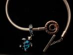 Pandora armband zilver met rosé gouden sluiting - Schildpad, Ophalen, Zo goed als nieuw, Zilver, Overige typen