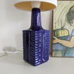 Vintage Deense blauw geglazuurde lamp Retro, Ophalen of Verzenden, Gebruikt, Overige materialen, Minder dan 50 cm