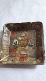 SCHAALTJE , VOLKSKUNST MET SGARENBANDJES BEGIN 1900, Antiek en Kunst, Curiosa en Brocante, Ophalen of Verzenden