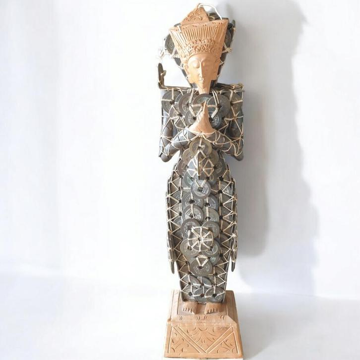 Prachtige Indonesische kepeng pop gemaakt met muntjes 0501, Antiek en Kunst, Curiosa en Brocante, Ophalen of Verzenden