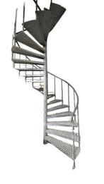 3.40m Ronde wenteltrap. Stalen spiltrap verzinkte trap., Doe-het-zelf en Verbouw, Ladders en Trappen, Ophalen, Gebruikt, Trap