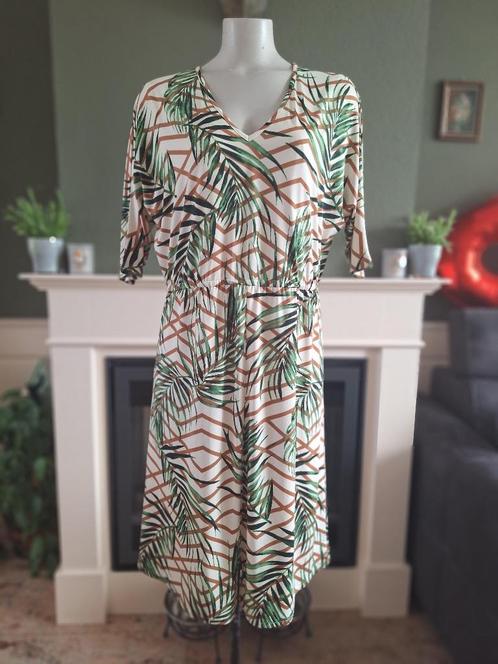 K-Design K Design plant blad jurk XL gratis verzenden in NL, Kleding | Dames, Jurken, Zo goed als nieuw, Maat 46/48 (XL) of groter