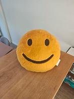 Gele Smiley Sierkussen - Vrolijk en Zacht!, Ophalen, Zo goed als nieuw, Geel, Rond