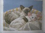 Borduurpatroon Siamese katten telpatroon om zelf te borduren, Ophalen of Verzenden, Zo goed als nieuw, Handborduren, Patroon