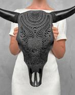 Authentiek gebeeldhouwde stierenkop, Antiek en Kunst, Ophalen of Verzenden