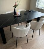 Zwarte visgraat eettafel, Ophalen, 200 cm of meer, 50 tot 100 cm, Zo goed als nieuw