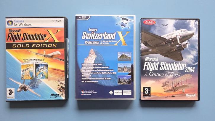 Flight Simulators met Switzerland Scenery Professional, Spelcomputers en Games, Games | Pc, Zo goed als nieuw, Racen en Vliegen