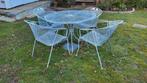 Gietijzeren tuinset, tafel met 4 stoelen, Tuin en Terras, Ophalen, Gebruikt, Overige materialen