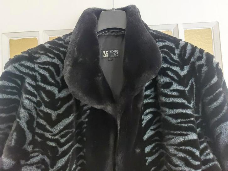 Edgar Vos Lange Winterjas / Mantel, Kleding | Dames, Jassen | Winter, Zo goed als nieuw, Maat 42/44 (L), Zwart, Ophalen of Verzenden