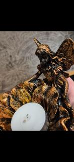 Set van 2 goud/koper kleurige engeltjes waxinelicht houders, Ophalen of Verzenden, Nieuw, Overige materialen, Minder dan 25 cm