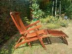 Deckchair, Tuin en Terras, Ligbedden, Ophalen, Gebruikt, Teakhout, Verstelbaar